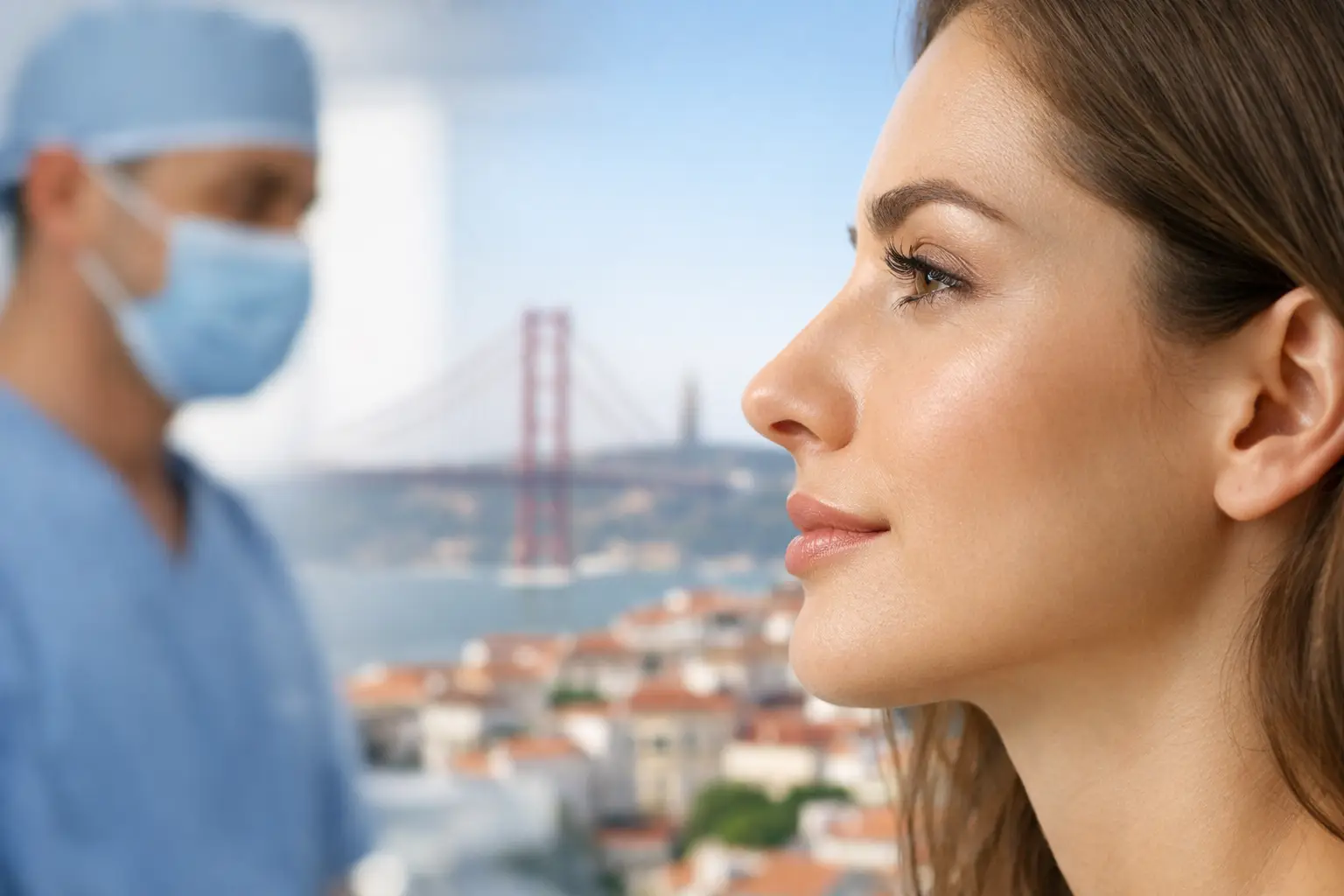 Ilustração sobre rinoplastia lisboa