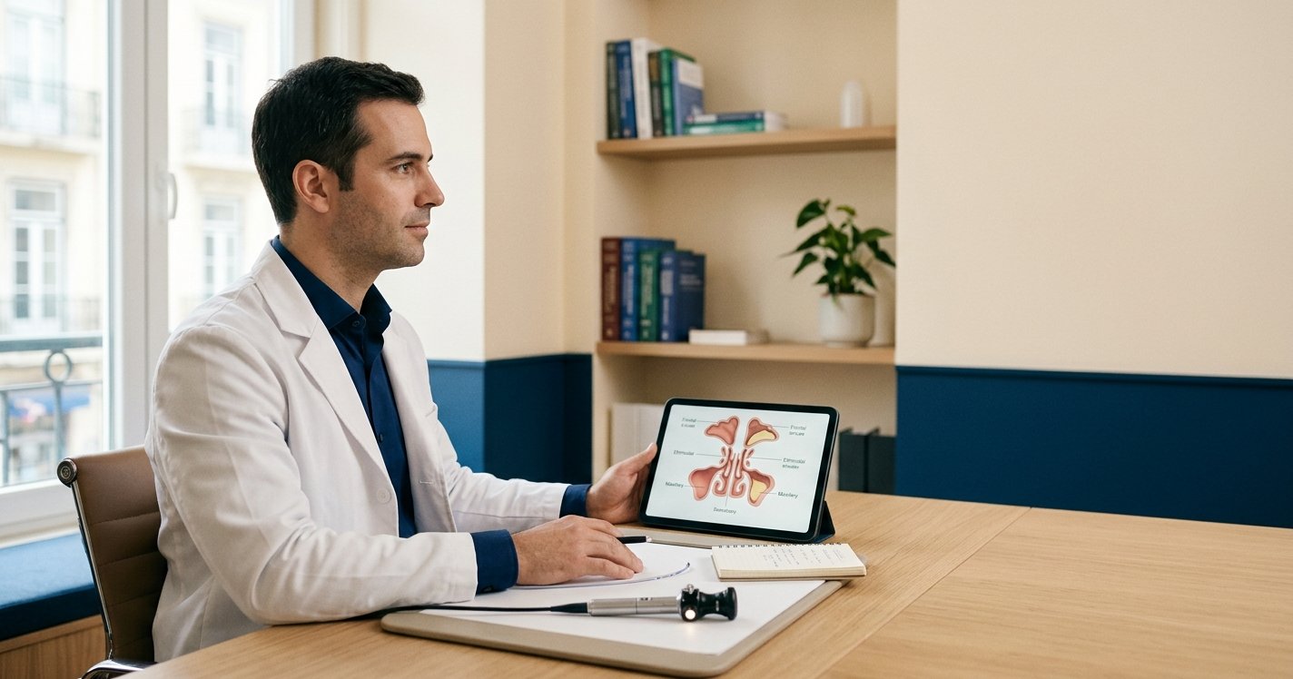 Avaliação de sinusite crónica e rinossinusite em consulta de Otorrinolaringologia em Lisboa — Dr. Pedro Stapleton-Garcia